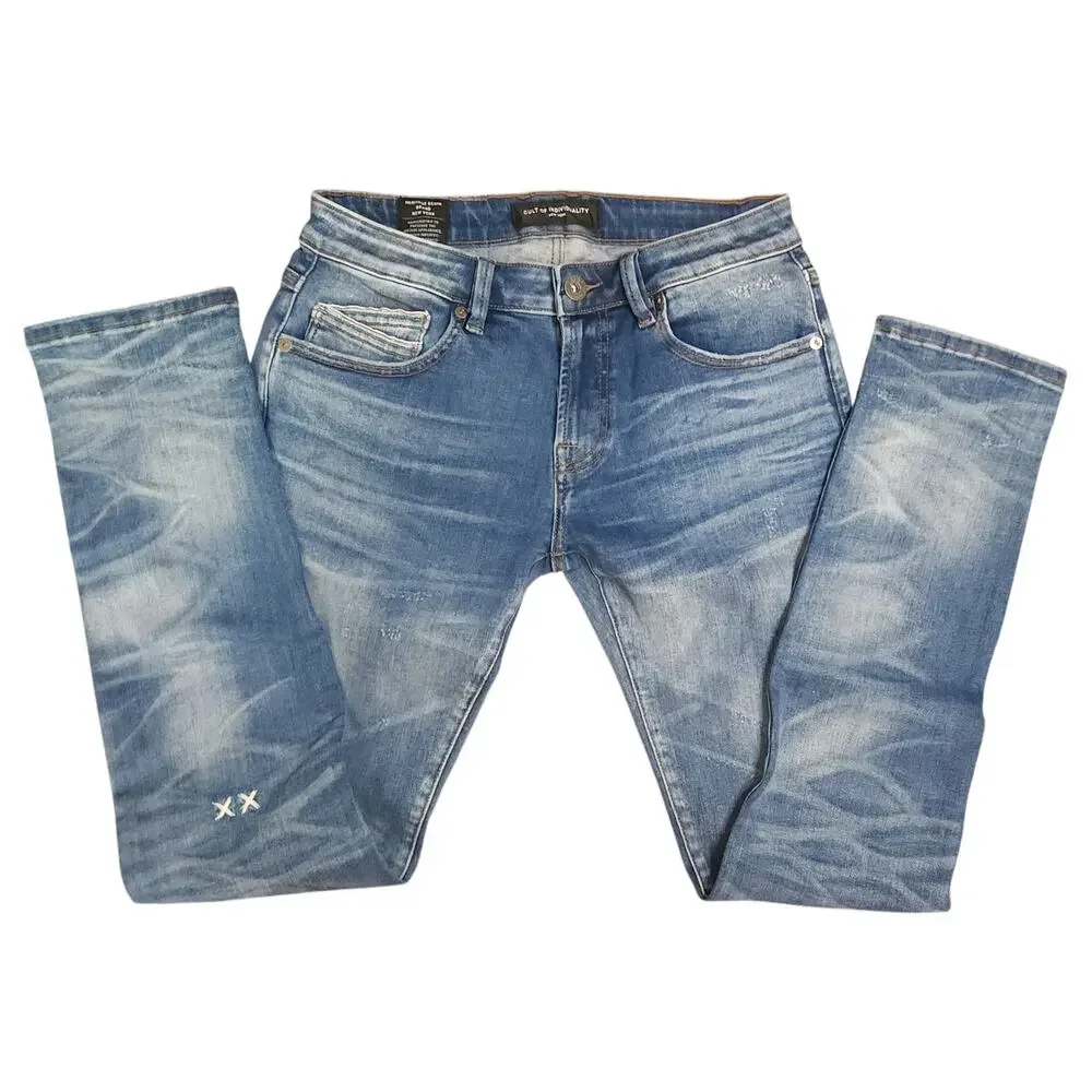 CULT OF INDIVIDUALITY Rocker Slim Jeans Men sz 29x33 Blue NWT | MSRP $239